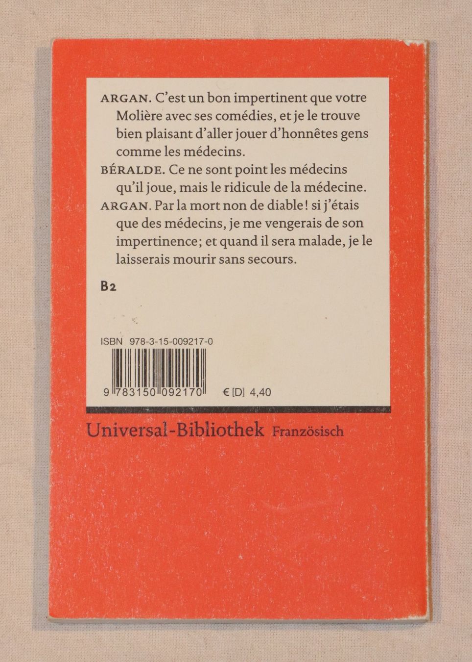 Libri: Le Malade imaginaire – Usato da Basel venduto da cla_z7cp 2