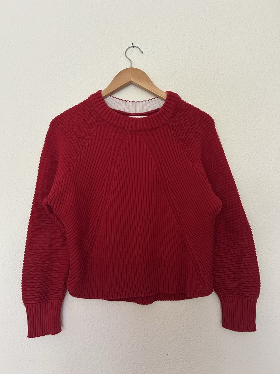 Mango Pullover & Sweatshirts: Pull Mango rouge en coton, taille M - Chaud pour l'hiver! – Gebraucht aus Morges von cat_6cm9