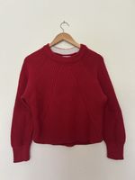 Pull Mango rouge en coton, taille M - Chaud pour l'hiver!