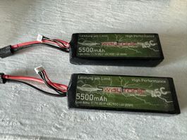 2x Swaytronic Lipo Akku 5500mAh 45C 3S