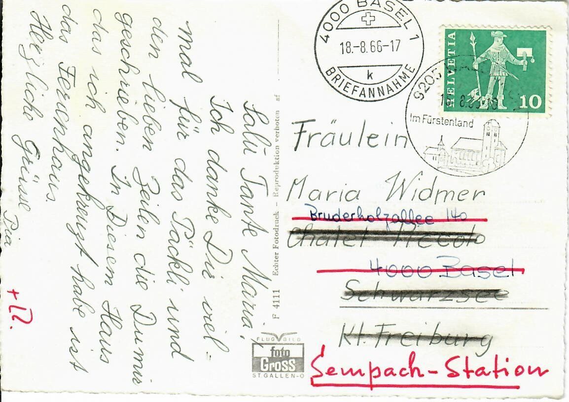 Cartoline postali: Flugaufnahme Oberwald SG – Usato da Hochdorf venduto da Ziegel-16 1