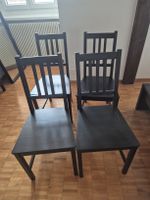 4 Esstisch Stühle Ikea schwarz Holz guter Zustand