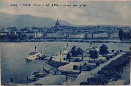 GENÈVE - Quai du Mont-Blanc, Bateaux à vapeur, la Ville