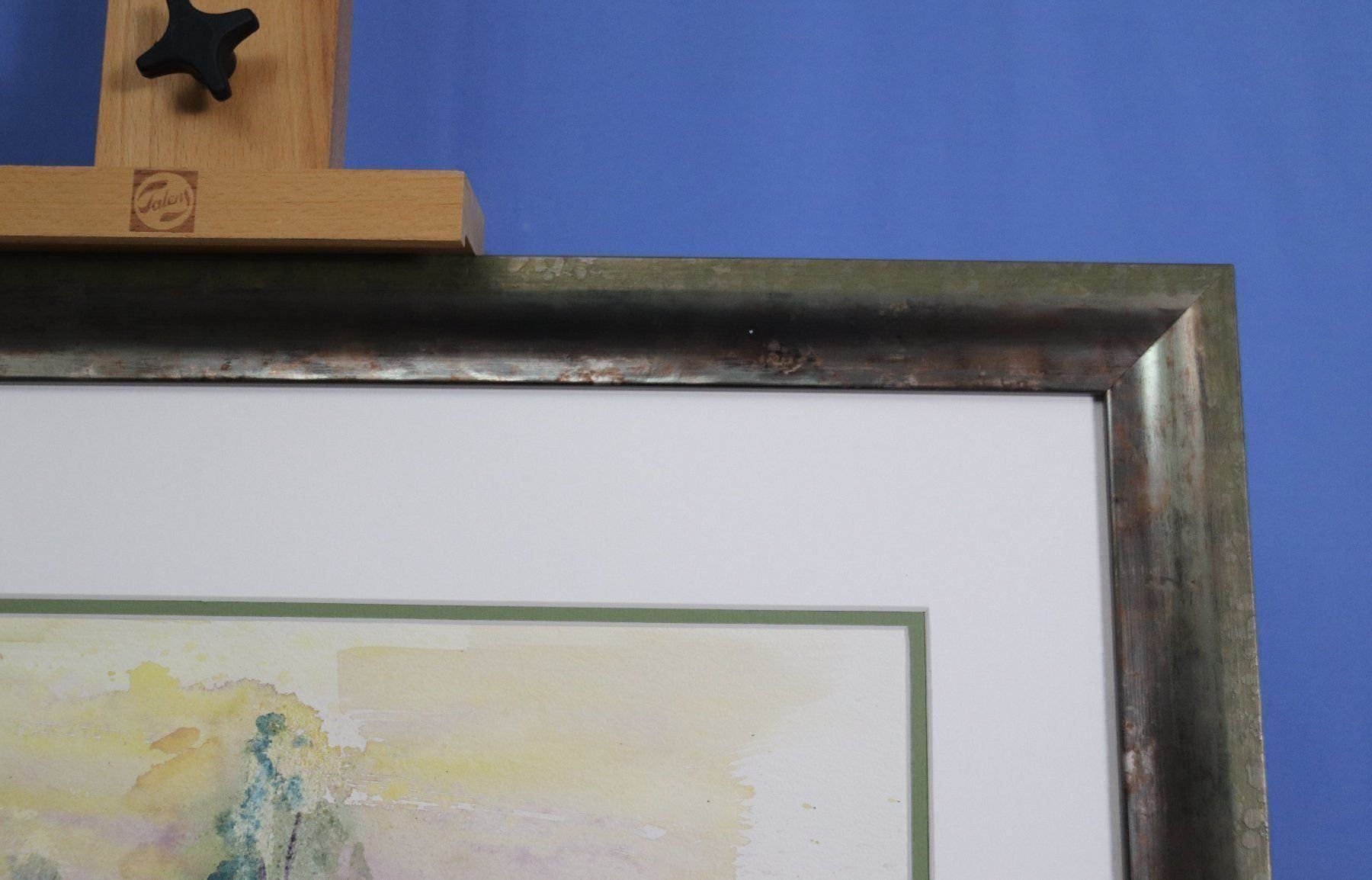 Dipinti: Melitta Progsch, Mischtechnik/Papier, Seeufer im Herbst – Usato da Zug venduto da Kunst-Fundgrube 8