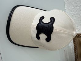 Baseballkappe CELINE Canvas schwarz/weiss