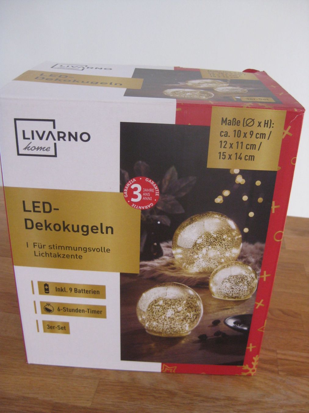 Tutte le decorazioni: Schönes 3er Set LED Kugeln – Nuovo e nell'imballaggio originale da Romanshorn venduto da Wazoohandlung 3