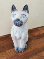 Vintage Siamese Katze Skulptur / Statue / Figur aus Holz