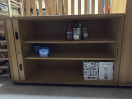 Aktenschrank / Regal mit Schiebetüren Holz