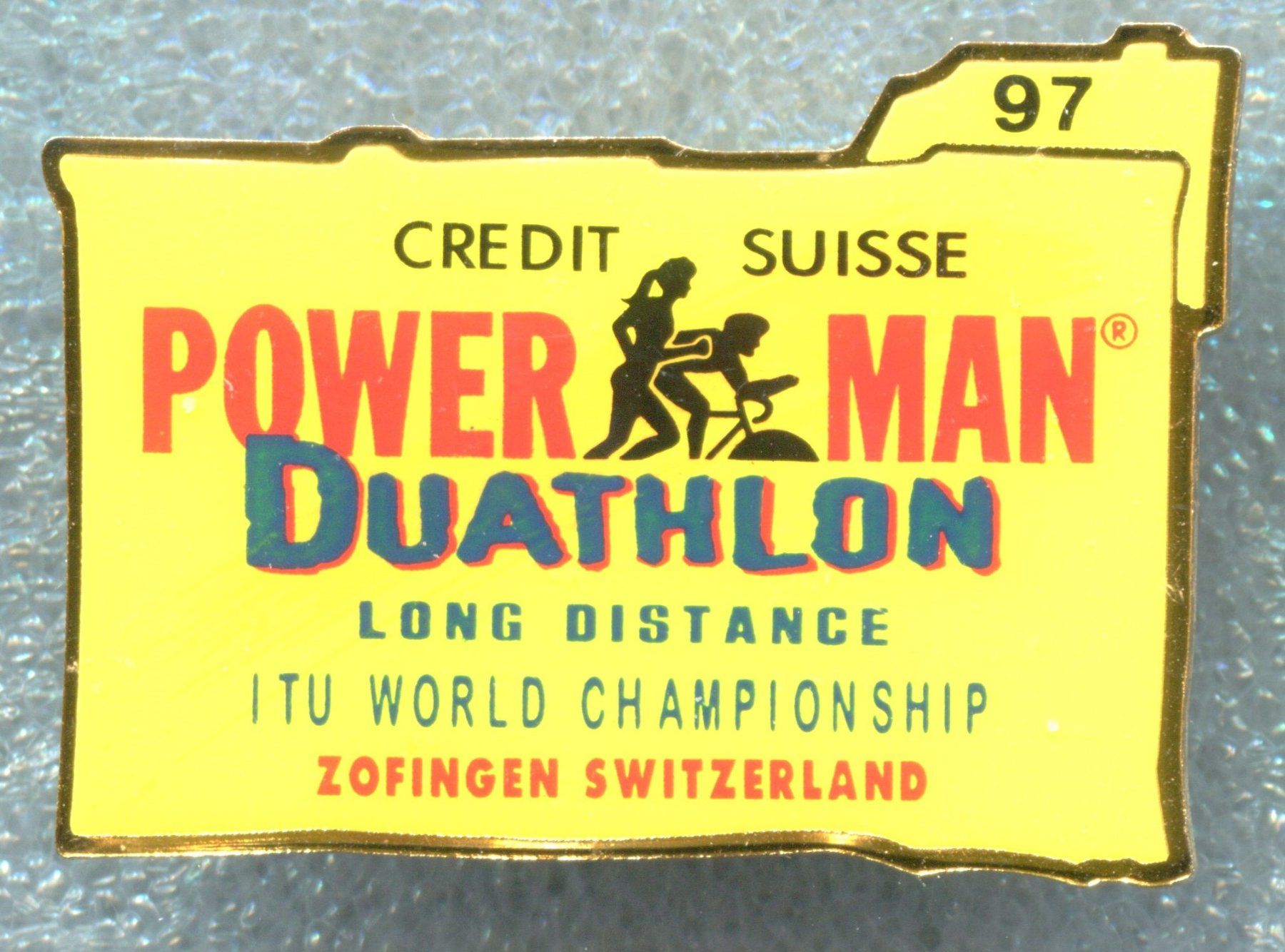 Plaquettes & Badges: CREDIT SUISSE  POWER MAN DUATHLON '97 – D'occasion à Winterthur par Sammleroase
