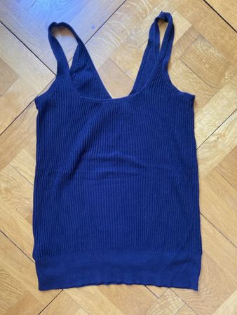 Maglietta COS blu taglia L in maglia a costine