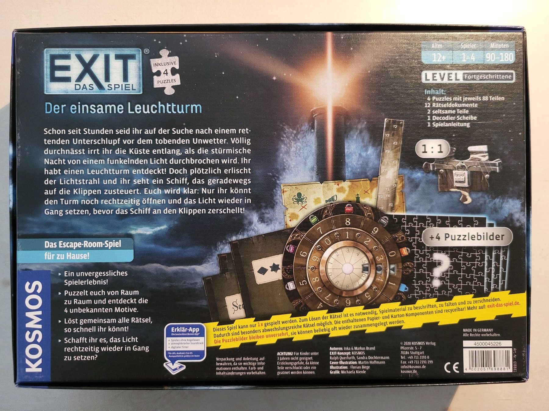 Kosmos Giochi: Kosmos - EXIT das Spiel - Der einsame Leuchtturm – Usato da Gattikon venduto da Andi1209 1