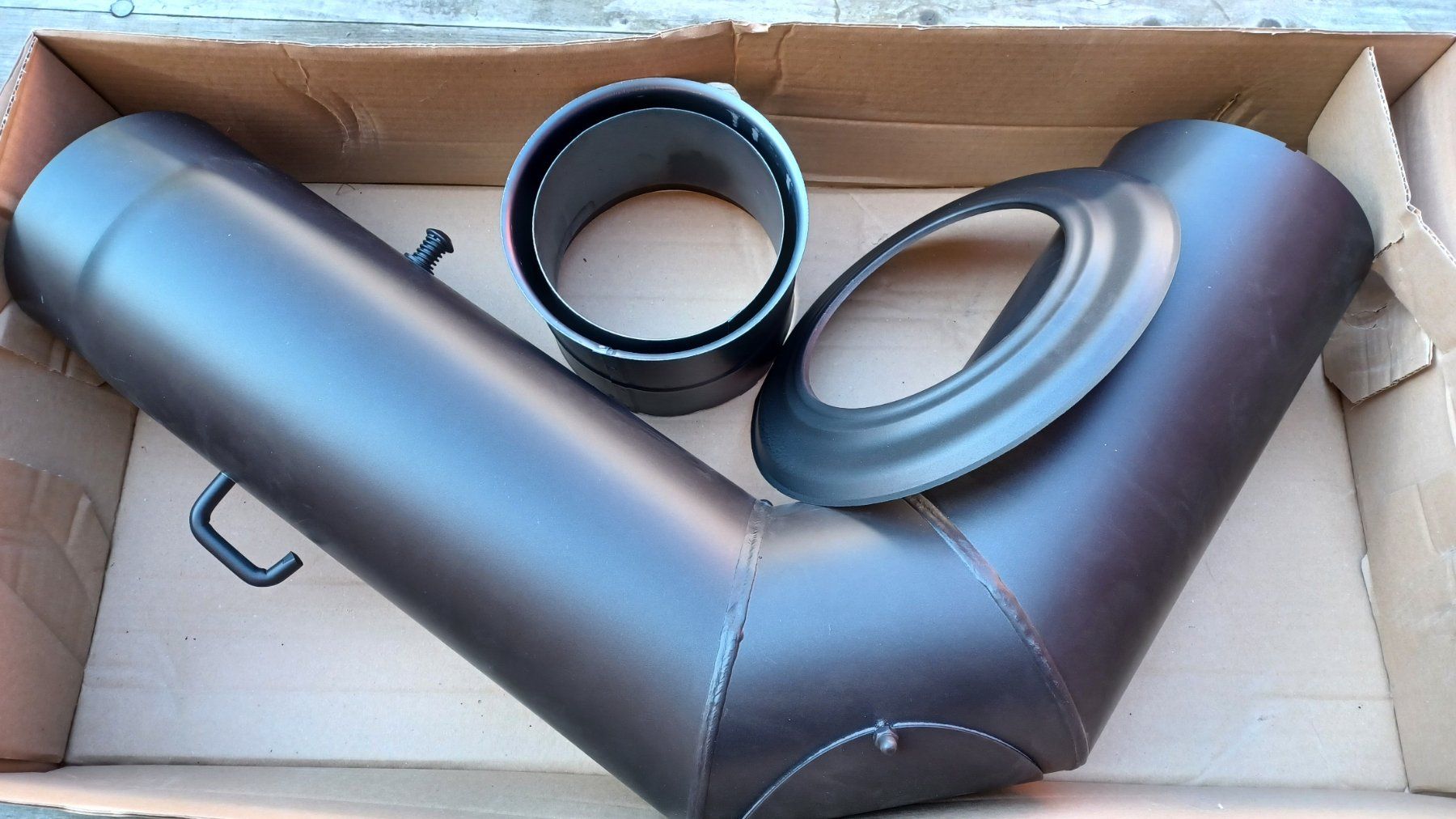 Cheminée: Winkelbogenset CH Rauchrohr Firefix 150mm schwarz – Neu und originalverpackt aus Winterthur von dangirvale 1