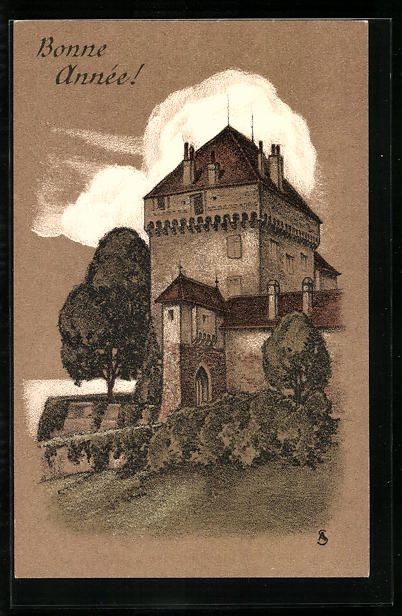 Cartoline postali: AK Montreux, Chateau du Chatelard – Usato da Berlin venduto da bartko-reher