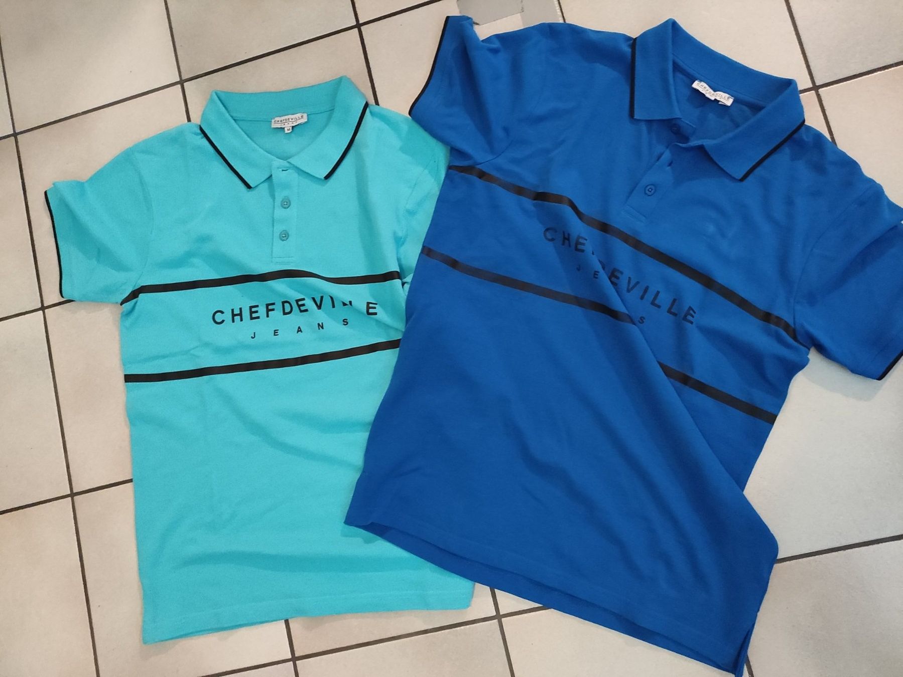 Polos: Neu 2 Poloshirt s von ChefDeville gr M – Neuf avec emballage d'origine à Dagmersellen par L.Ga.