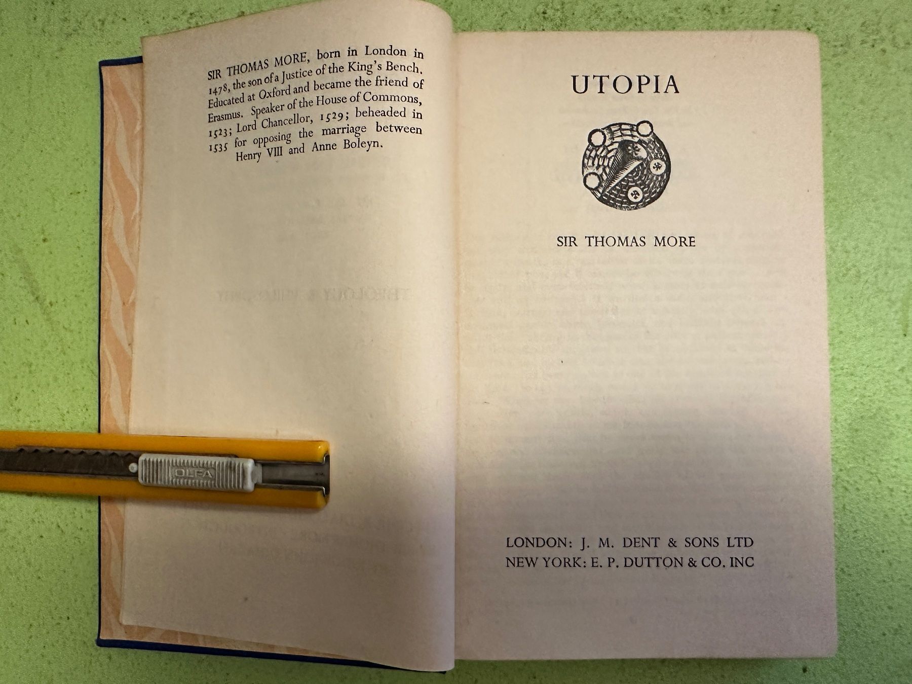 Livres: Sir Thomas More: Utopia. 1941 – D'occasion à Zürich par allp 3