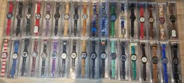 Sammlung Rare 80',90',  36 x Verschiedene Chrono Swatch