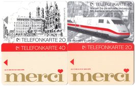 4 seltene Dummy Telefonkarten aus Deutschland