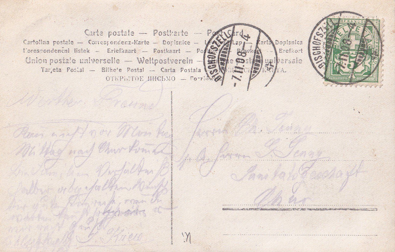 Cartoline postali: Bischofszell Café Restaurant Figaro – Usato da Olten venduto da clotaldi 1