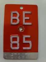 Velonummer BE 85