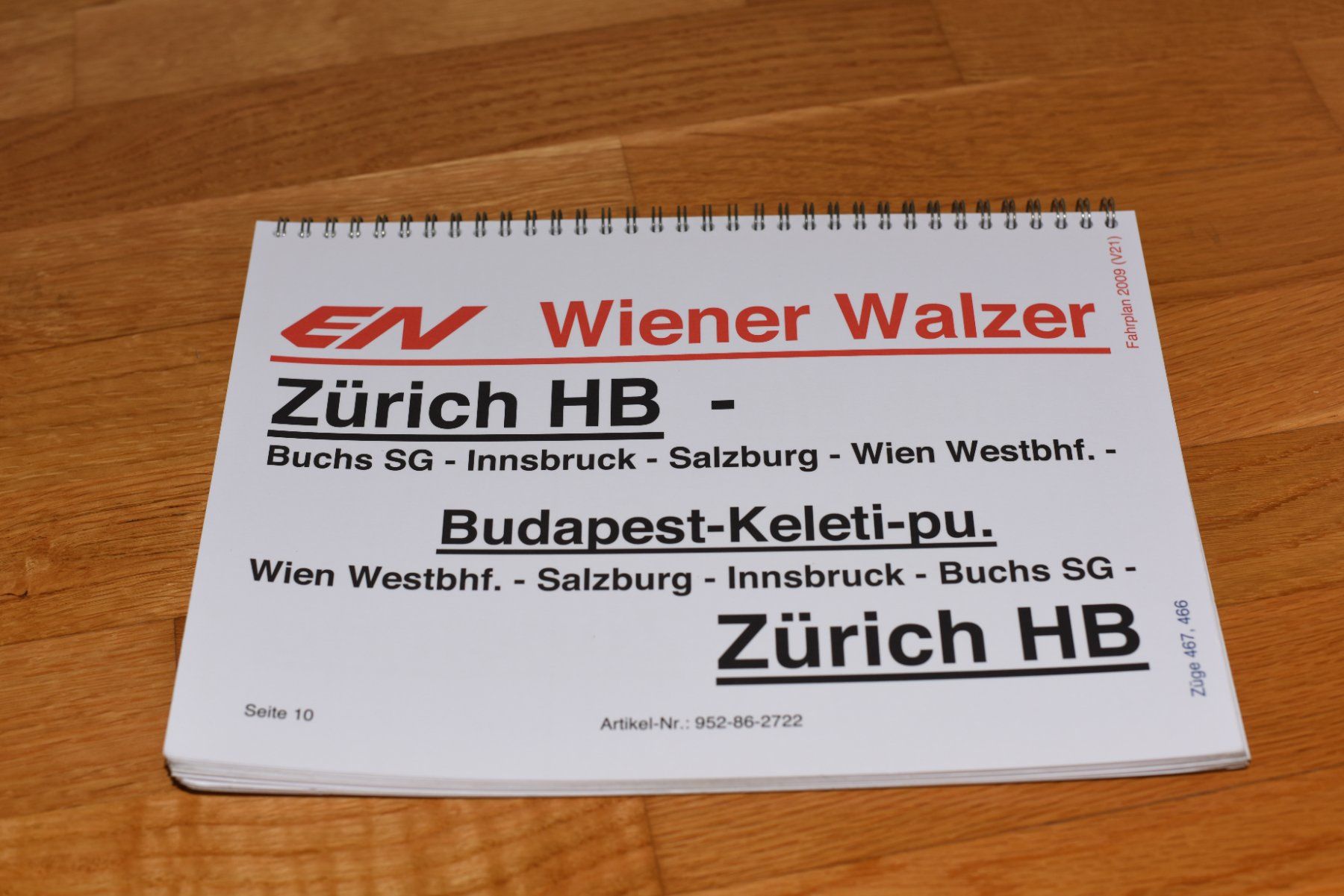 SBB/CFF/FFS Insegne: Calepin de destinations (Horaire 2009) – Usato da Fribourg venduto da Ratelbus