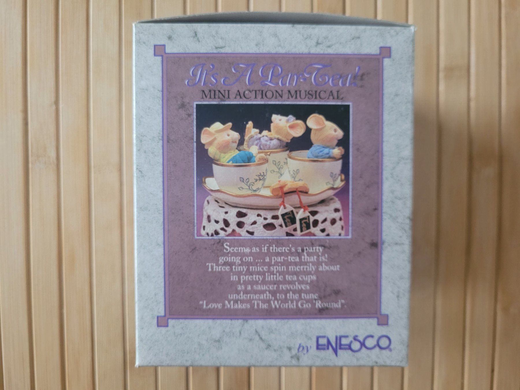 Guinzagli & Collari: Enesco Spieluhr "It's A Par-Tea!" Mini Action Musical – Nuovo (secondo la descrizione) da Nürensdorf venduto da spartacus64 2