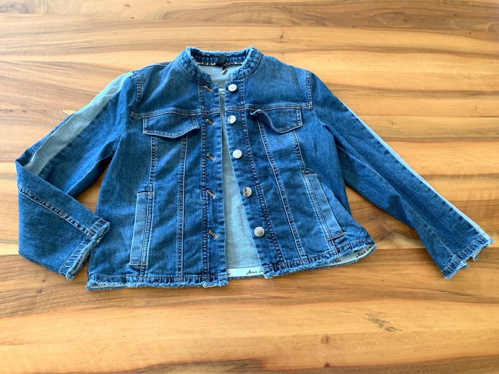 Marc Cain Kurze Jeansjacke mit Reißverschluss