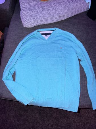 Neuwertiger Tommy Hilfiger Pullover - Türkis Grösse L