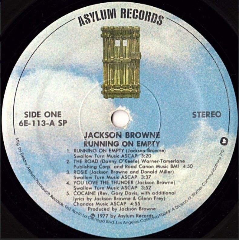 Dischi in vinile: Jackson Browne – Running On Empty / LP / 1977 – Usato da Zürich venduto da LustForLive 5