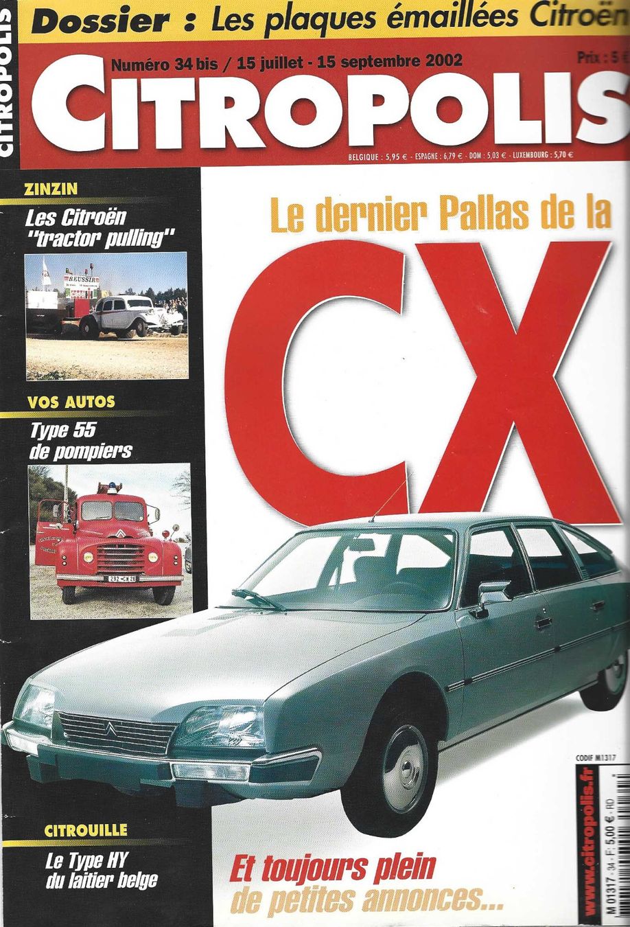 Libri: Citropolis 34 bis, juillet-septembre 2002 – Usato da Fontainemelon venduto da Jice12