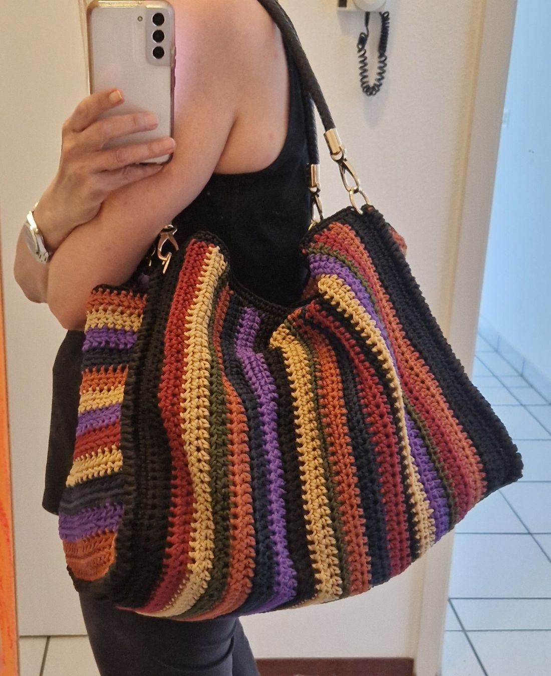 Borse da donna: SAC EN CROCHET HANDMADE – Nuovo e nell'imballaggio originale da Camorino venduto da JPHANDMADE1 1