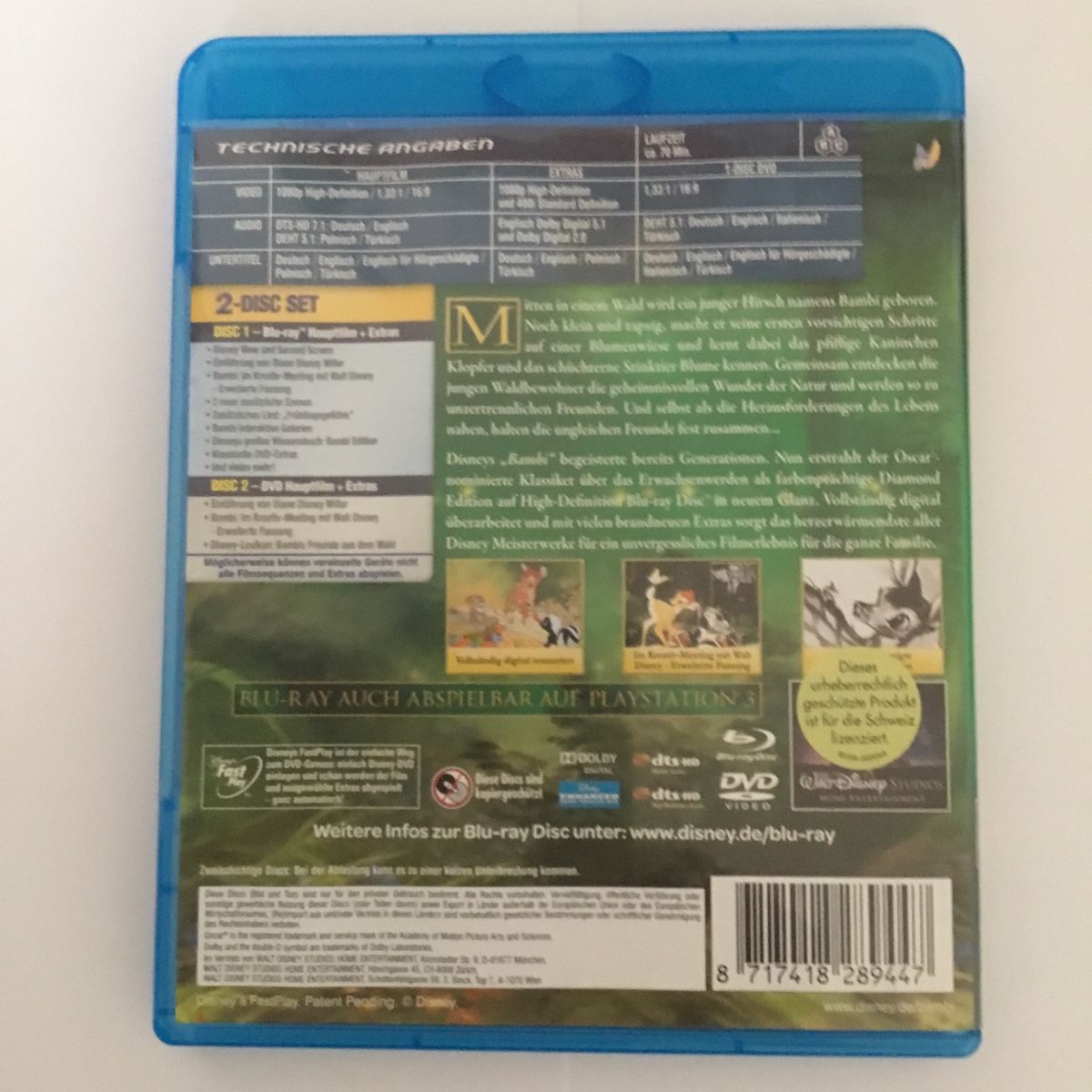 Tutti i DVDs: Bambi Blu Ray + Dvd 2 Disc – Nuovo (secondo la descrizione) da Blauen venduto da berlingo65 1