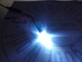Flacker-LED weiss 12V 3mm verkabelt