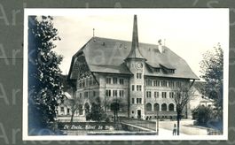 AK sw Le Locle NE Hôtel de Ville animiert ©Guggenheim ≈1940
