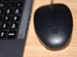 HP Maus mit Scollrad 2 Tasten, Kabel, USB Anschluss, schwarz