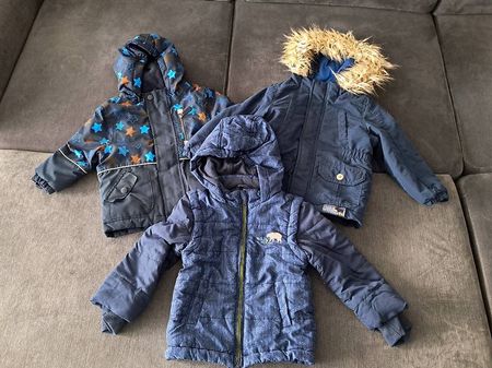3 Baby-Winterjacken, Gr. 86, 92