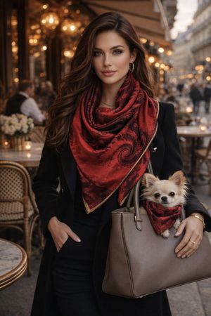 SALE Seidenfoulard mit Reissverschluss