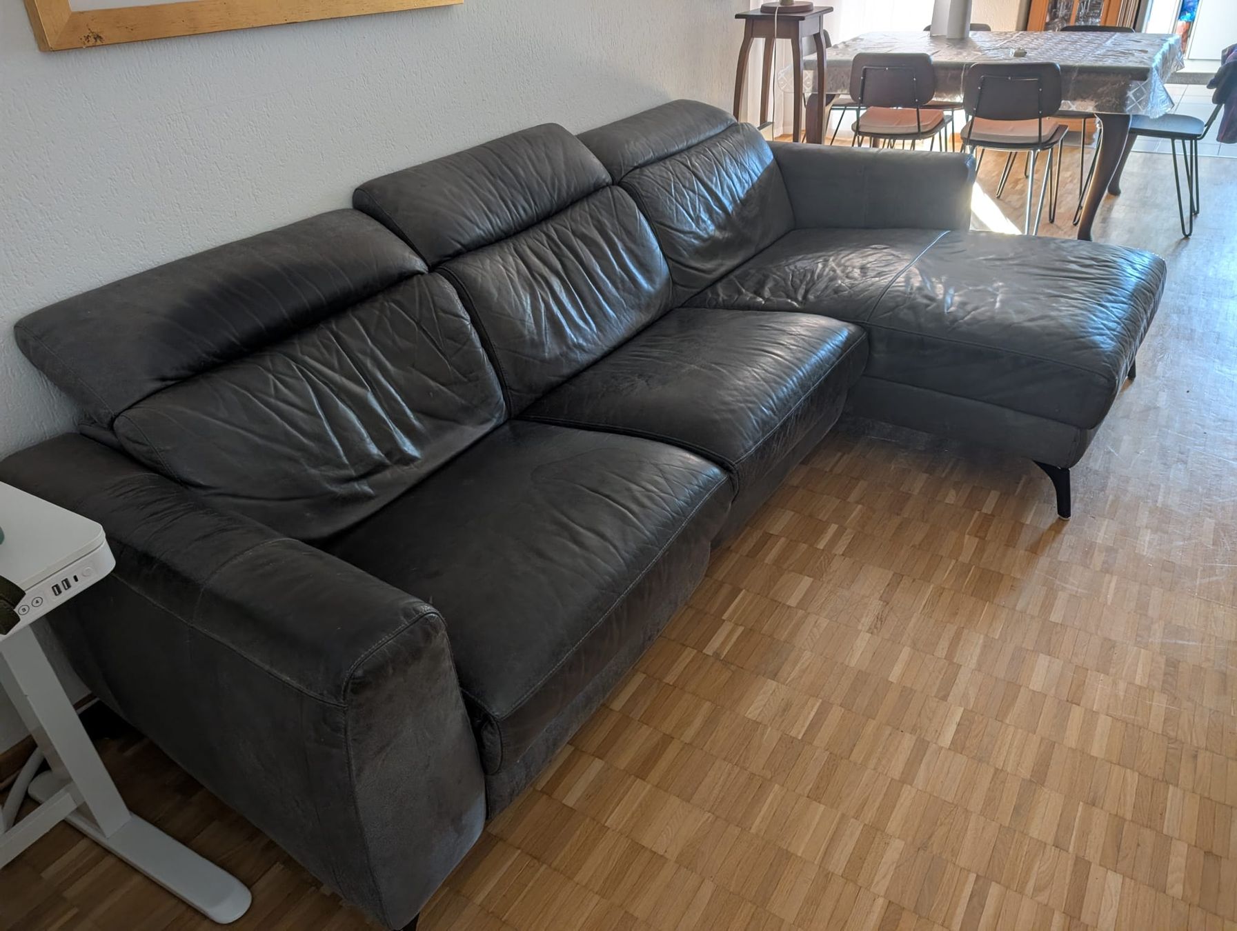 Divani: Ledersofa in Dunkelgrau – Usato da Glattbrugg venduto da Peppinlucano 2