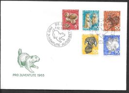 FDC Pro Juventute Serie 1965 ET Bern 1.12.1965 Hans Erni