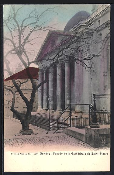 Cartoline postali: Genève, Facade de la Cathédrale de Sai – Usato da Berlin venduto da bartko-reher