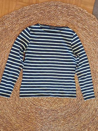 Blau-Mintgrüner Streifenpulli von Saint James