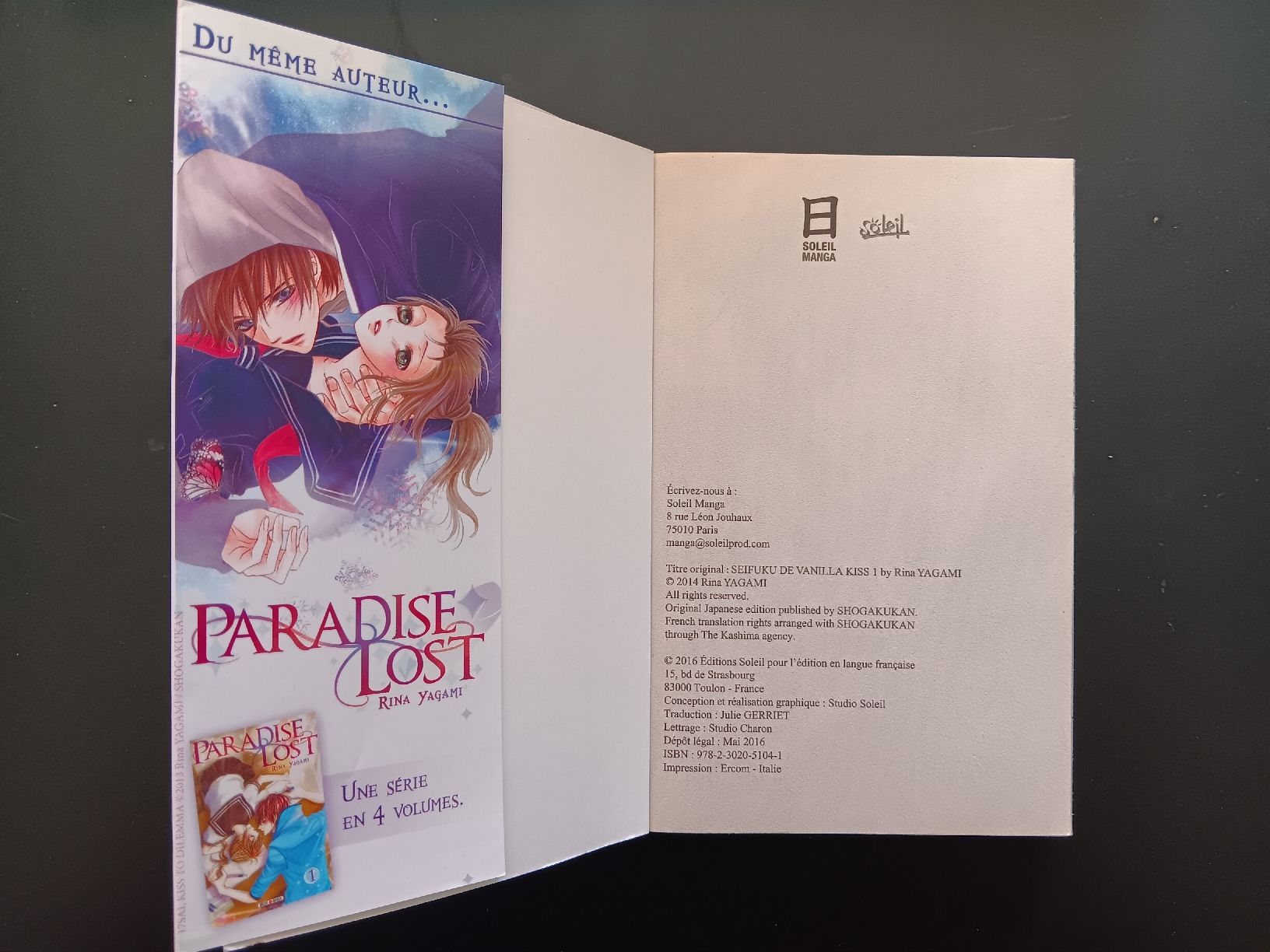 BD: un baiser à la Vanille Rina Yagami – D'occasion à Lausanne par Grabock 2