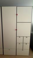 Wardrobe, grey/white