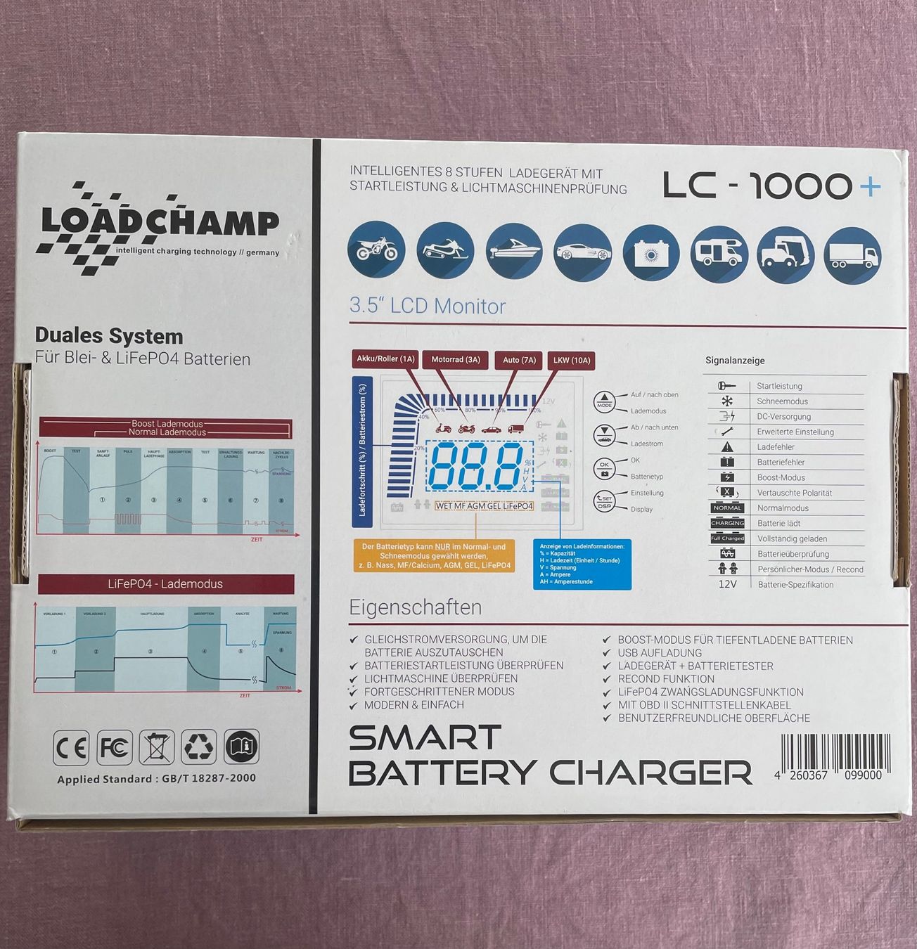 Ladegeräte: Loadchamp LC-1000+ Batterieladegeraet neu – Neu und originalverpackt aus Kriens von Mayang 1