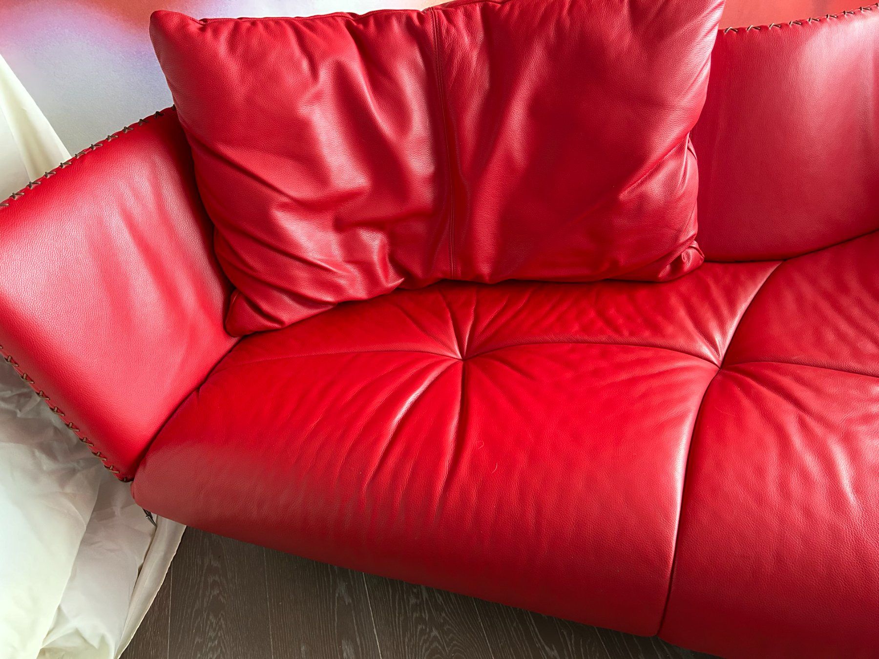 De Sede Sofas: Sofa De Sede DS102 Shell rot Leder Mathias Hoffmann – D'occasion à Dottikon par beni1204 2