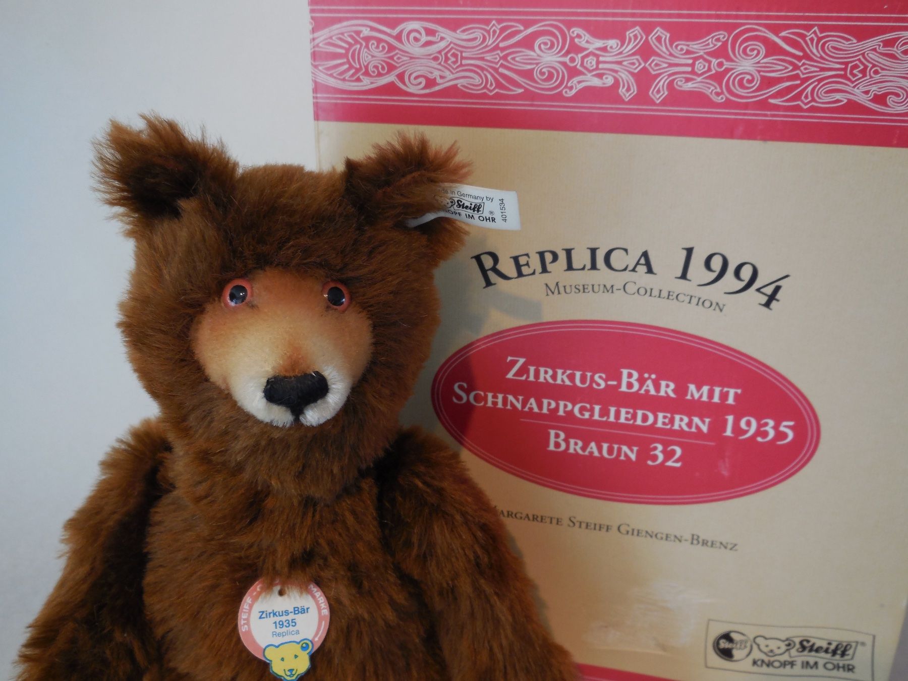 Steiff Giocattoli: Steiff, Zirkus Bär 1935, Replica von 1994 – Nuovo (secondo la descrizione) da BÜLACH venduto da arun8184 2