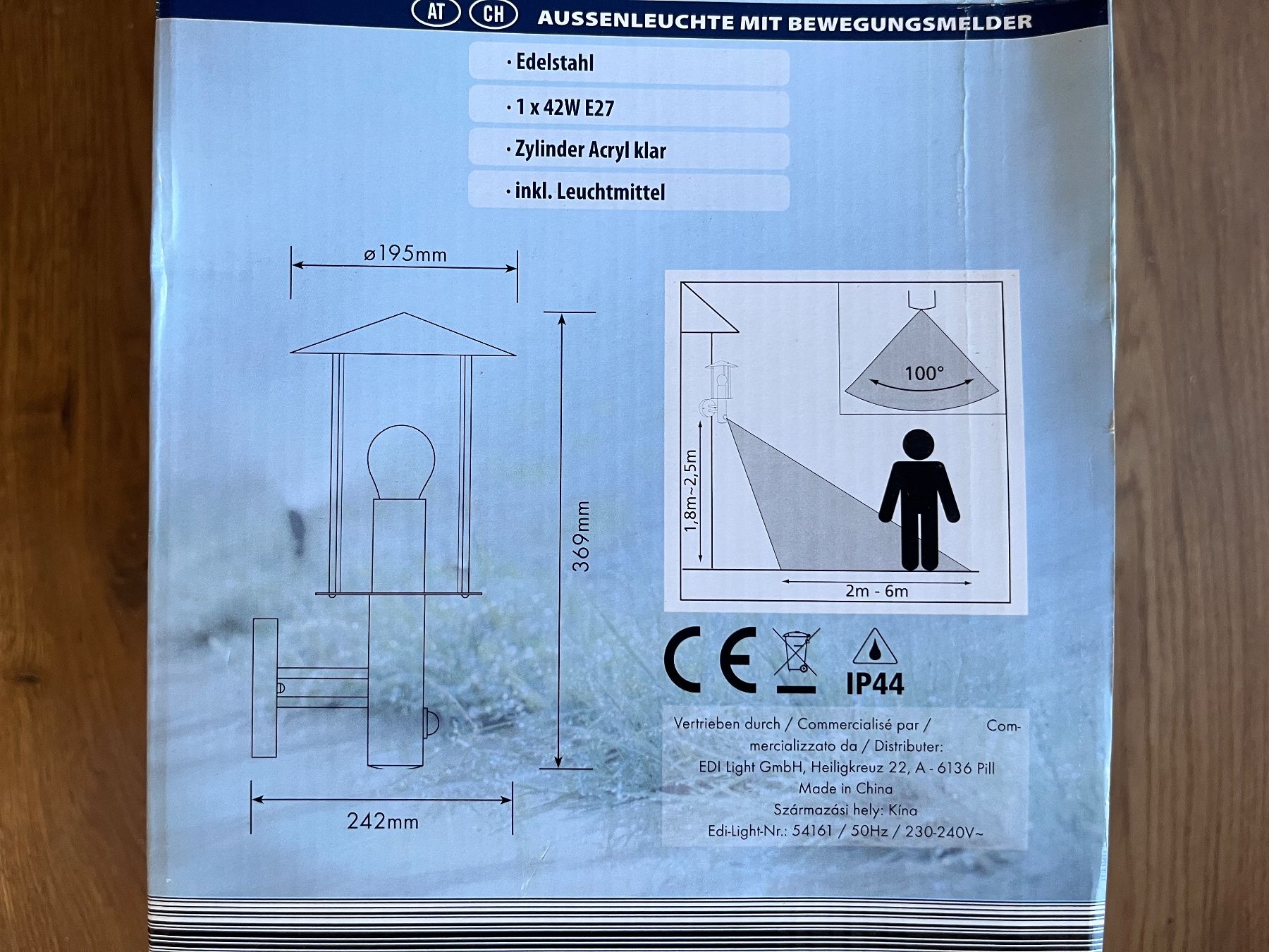 Lampade: Schöne Edelstahl Aussenleuchte, +++NEU+++ ! – Nuovo e nell'imballaggio originale da Büsserach venduto da Cabstardwarf3 9