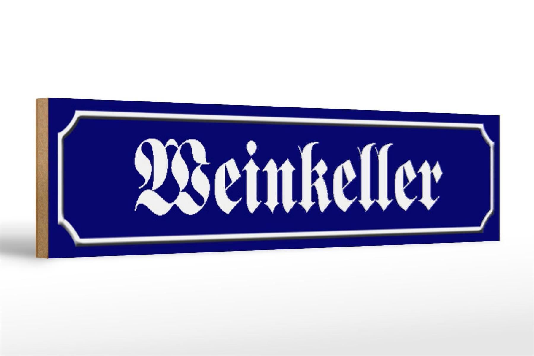 Schilder: Blechschild-WEINKELLER-blau - 46 x 10cm – Neu und originalverpackt aus Rupperswil von big-one-sale 2