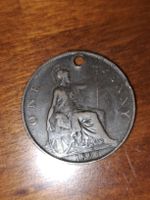 Seltene Queen Victoria Penny Muenze von 1897 Anhänger