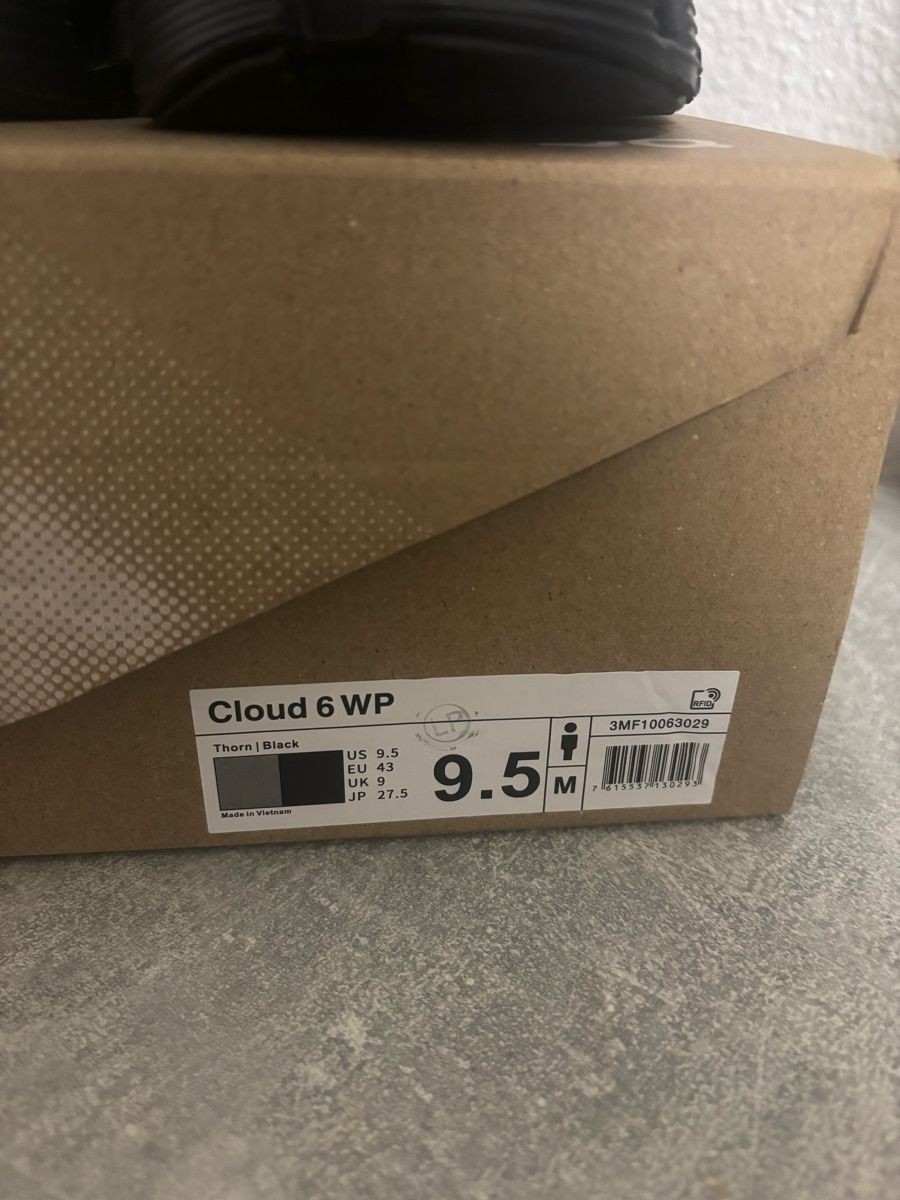 On Scarpe da uomo: On Cloud 6 WP schwarz EU 43  – Nuovo e nell'imballaggio originale da Luzern venduto da luzernbiregg 4