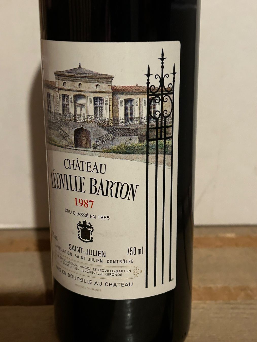 Vino: Château Léoville Barton 1987 Saint-Julien – Nuovo (secondo la descrizione) da Roche VD venduto da avediscipule 3